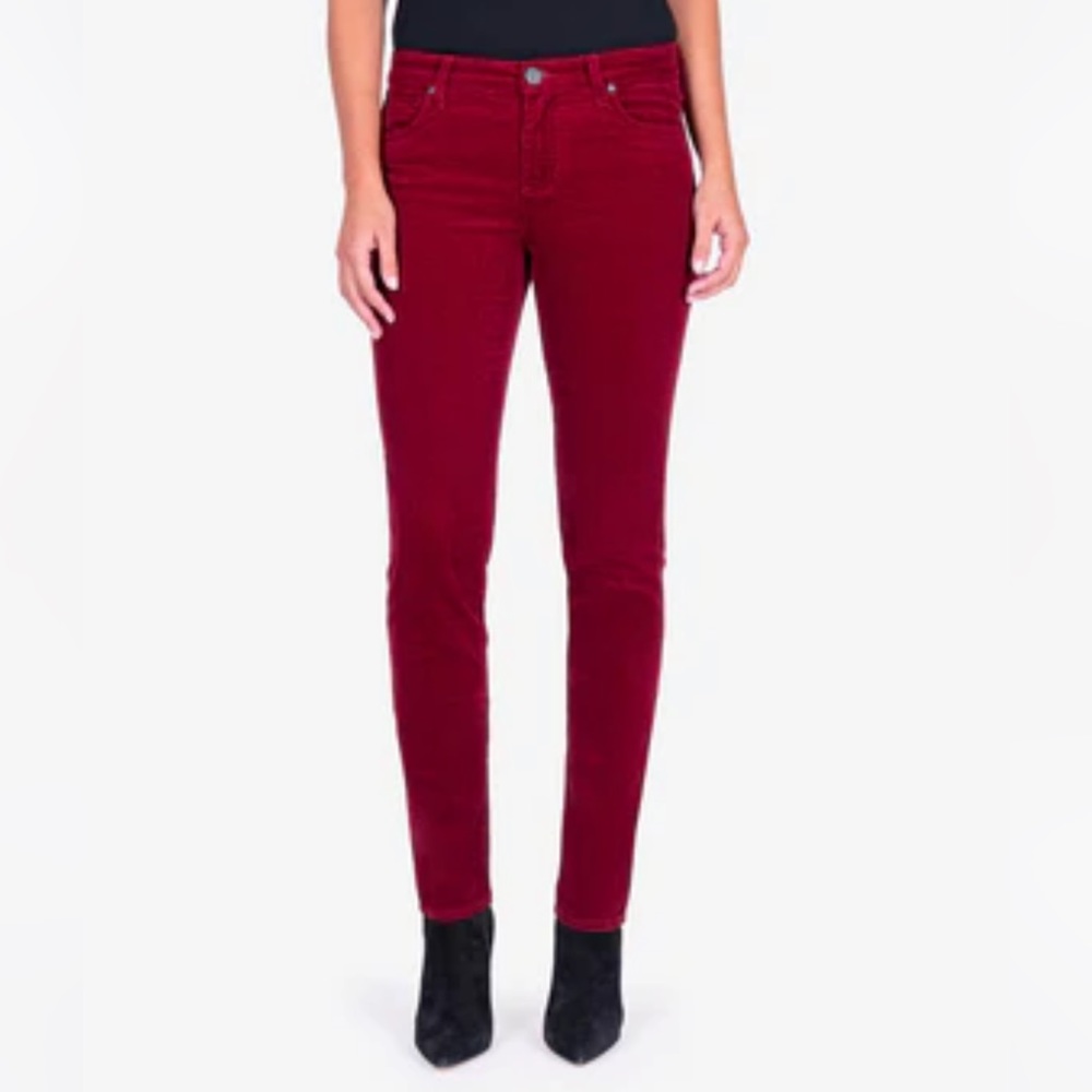 NWT Kut from the Kloth Diana Relaxed Fit Corduroy Skinny in Syrah 🌹